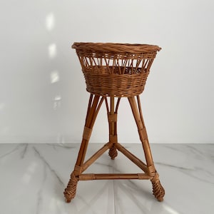 Shelf For Plants, Plant Stand, Flower Pot, Rustic Plant Stand, Wicker Stand, Plant Stand Outdoor,Wicker Flower Stand, Flower stand for 1 pot