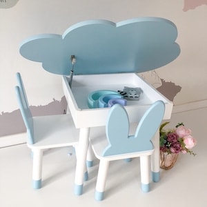 Wooden Kids Table And Chair Set, Wooden Table, Wooden Chair For Kids, Montessori Table And Chair, Wooden Activity Table