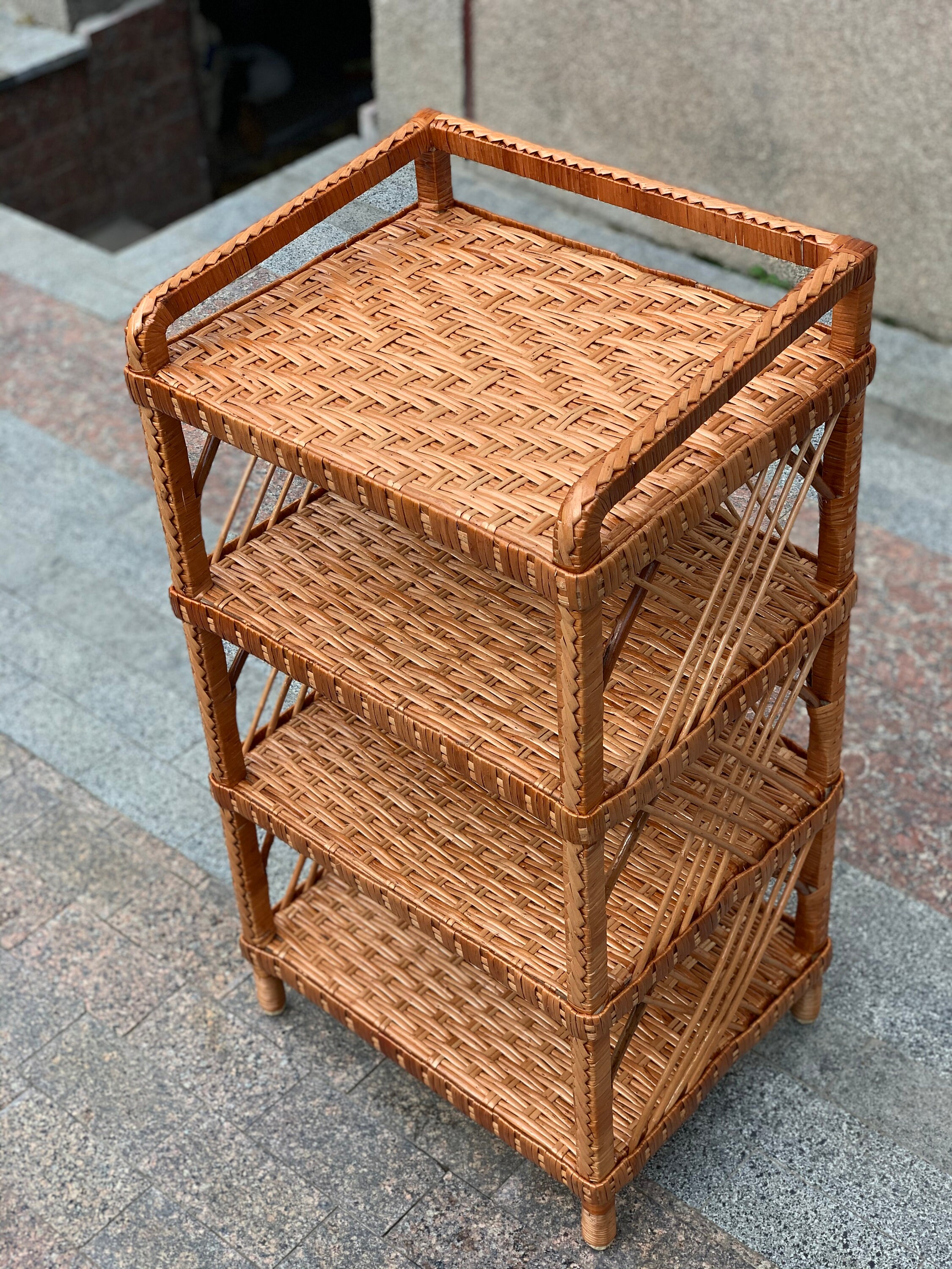 Wicker Shelf Storage Shelf 2/3/4/5shelf Unit Available Etsy Australia