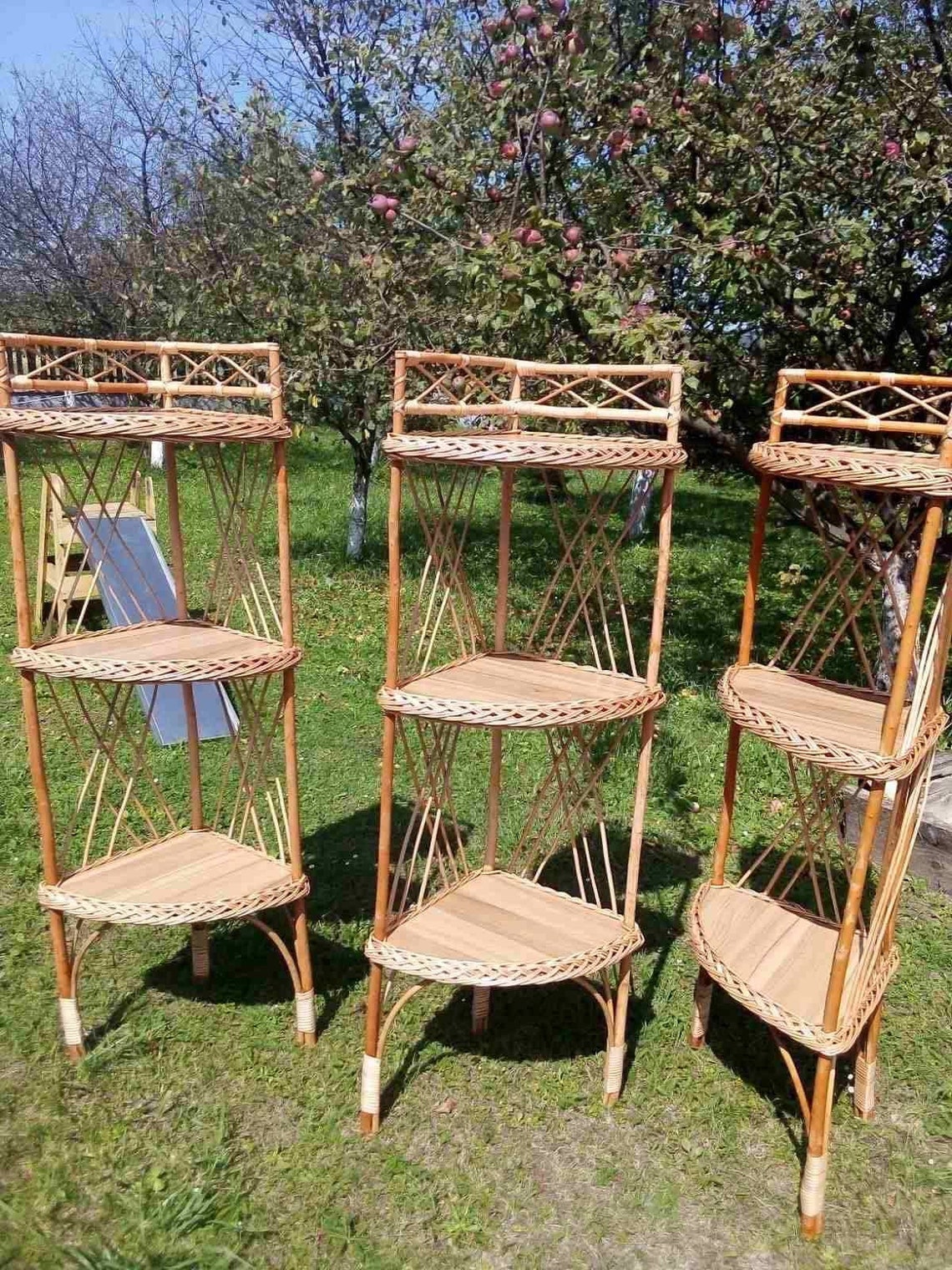 Wicker Shelf Storage shelf Plant shelf Rattan shelf Plant Etsy