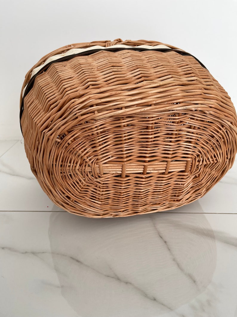 Picnic Basket Picnic Wicker Basket Handwoven Picnic Basket Etsy