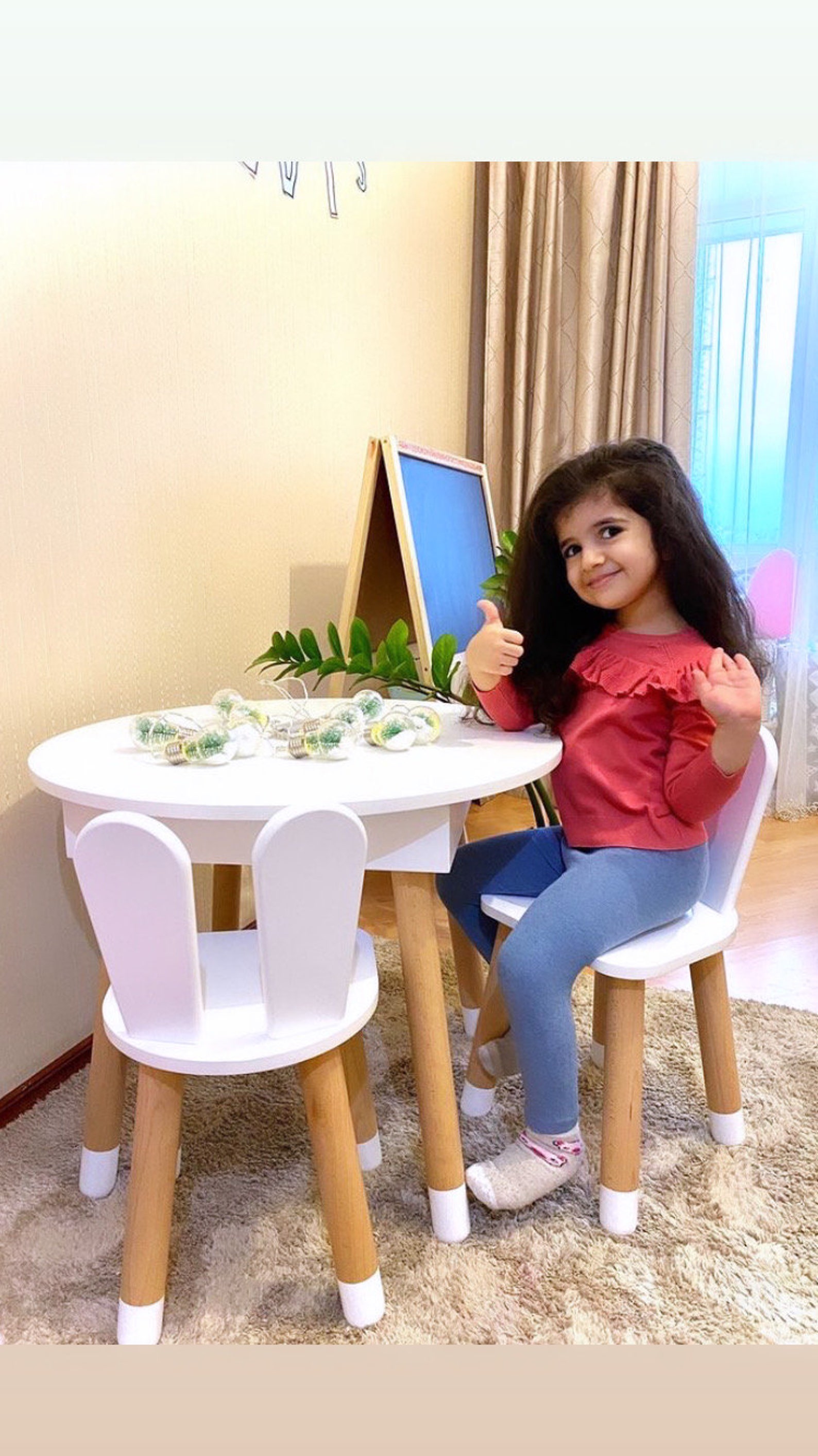 Kids Table and Chairs Child Table and Chairs Set Kids Game | Etsy