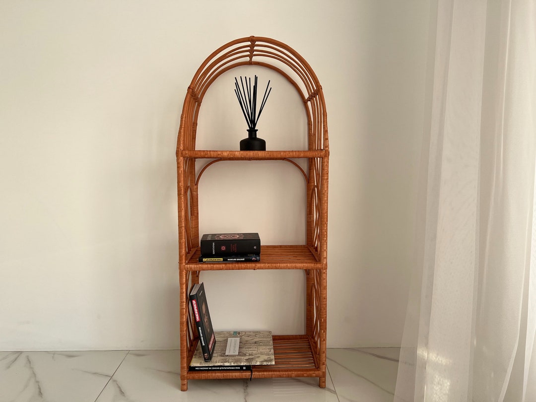 Arched Rattan Shelf Boho Boho Furniture Boho Etsy