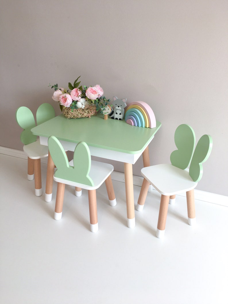 Children Table and Chairs Kids Game Table and Chairs Etsy