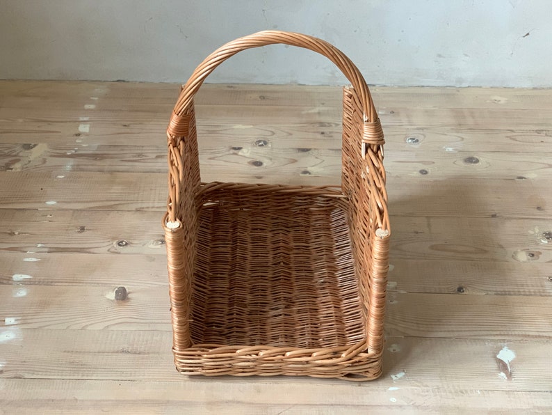 Firewood Basket Large Wicker Basket Firewood Basket Willow Etsy