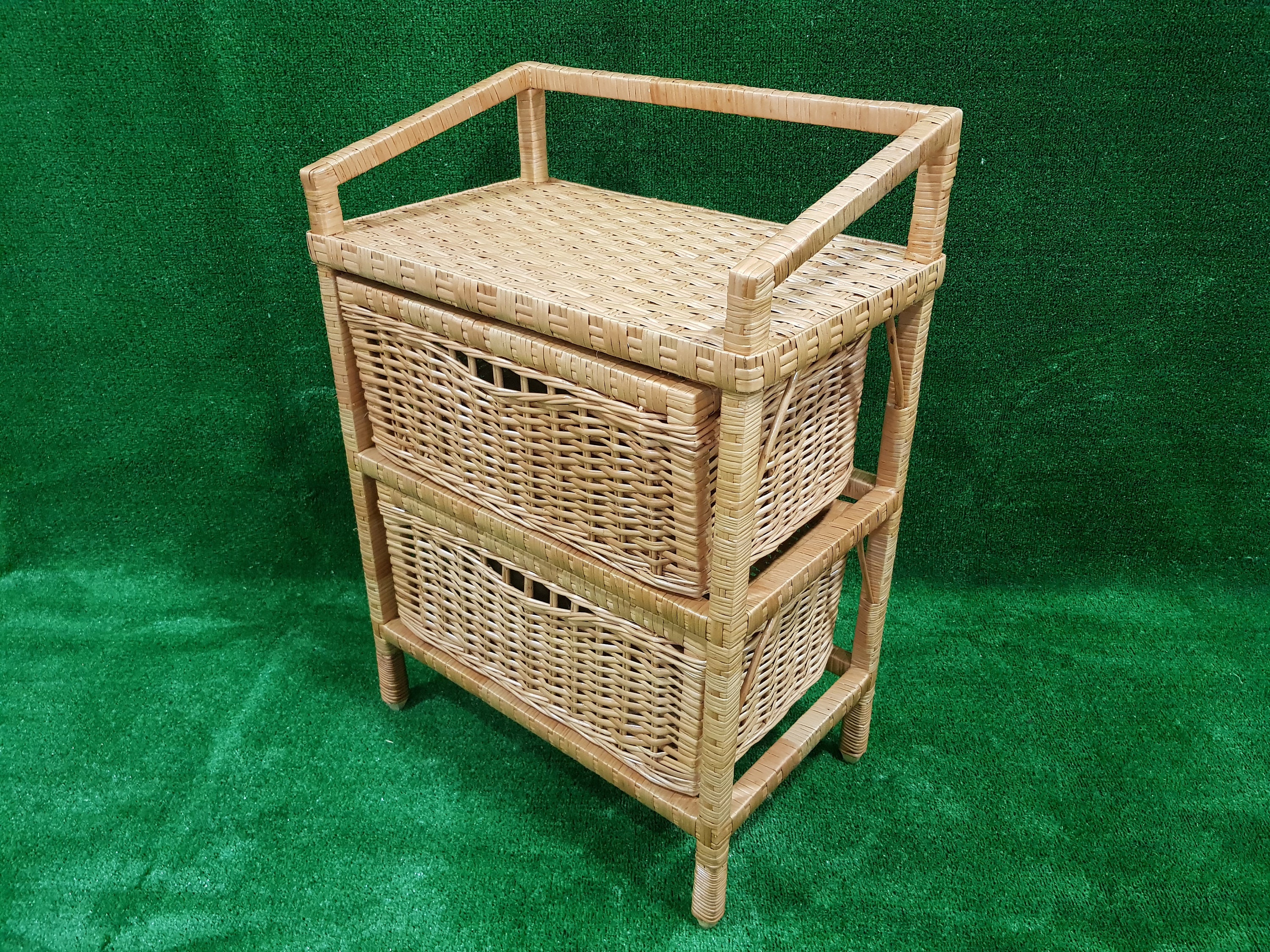 Handwoven Rattan 2-drawer Dresser, Wicker Storage Chest - Etsy