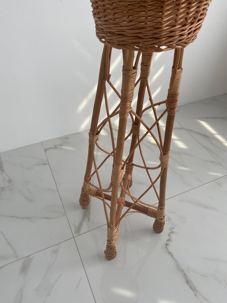 Wicker Flower Pot Holder Plant Stand Wicker Wicker Flower Etsy