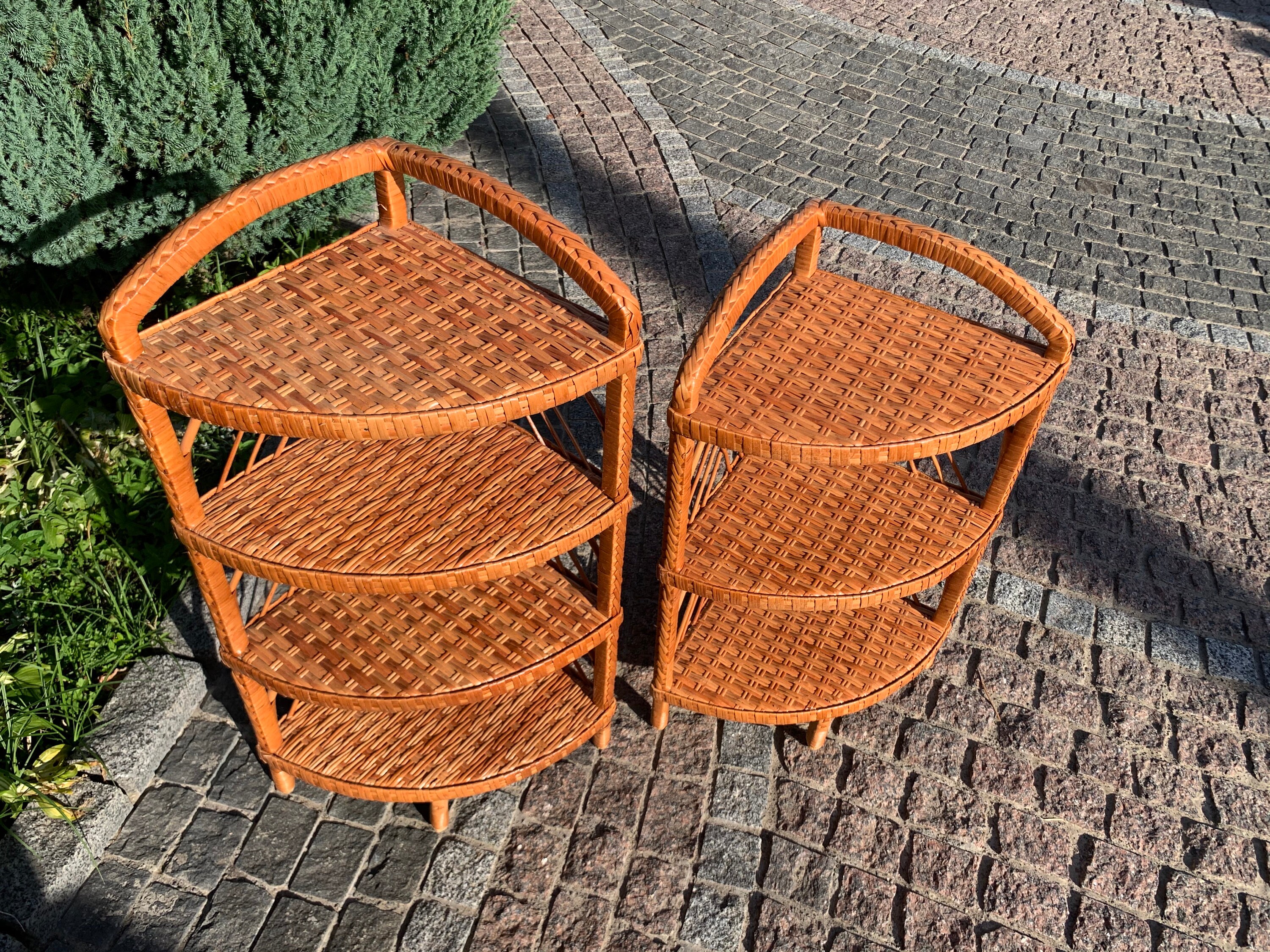 Wicker Shelf 3/4 Tier Shelf Storage Shelf Etsy