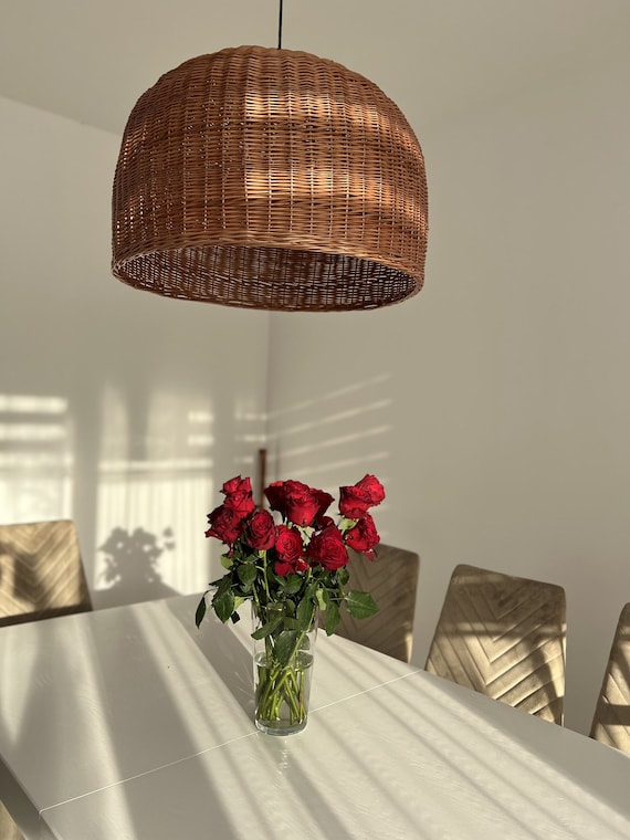 Wicker kitchen light deals