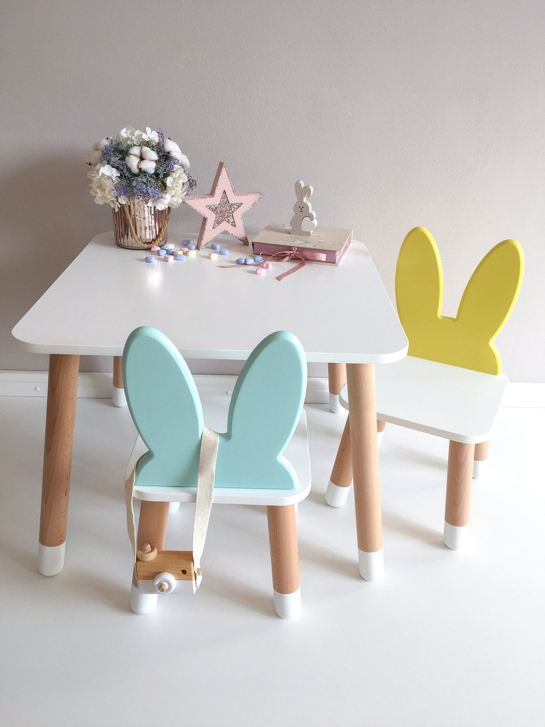 Wooden Kids Table and Chair Set: Montessori Children's Furniture - Etsy