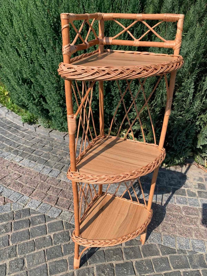 Wicker Shelf Storage Shelf Plant Shelf Rattan Shelf Plant Etsy UK