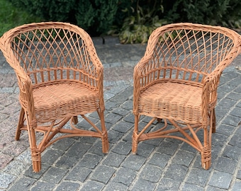 Mini wicker chair sales