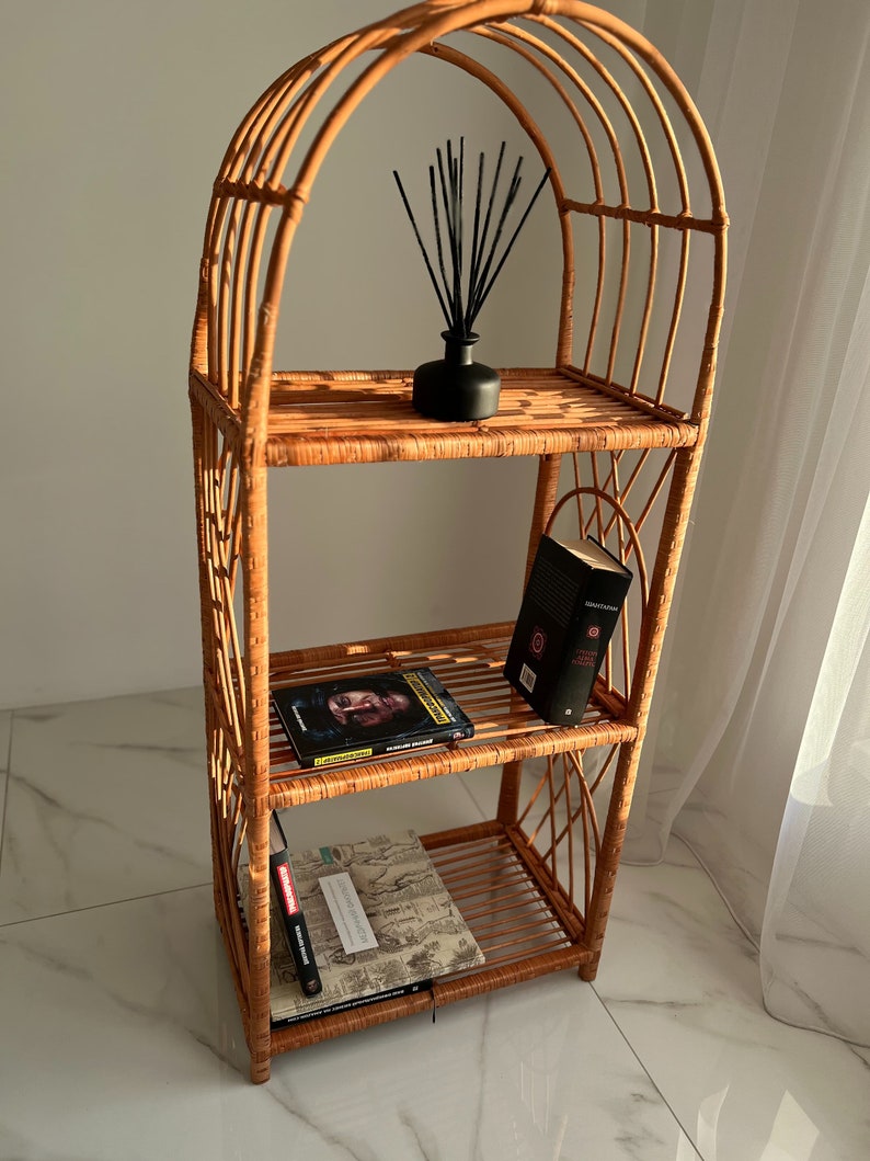 Arched Rattan Shelf Boho Boho Furniture Boho Etsy