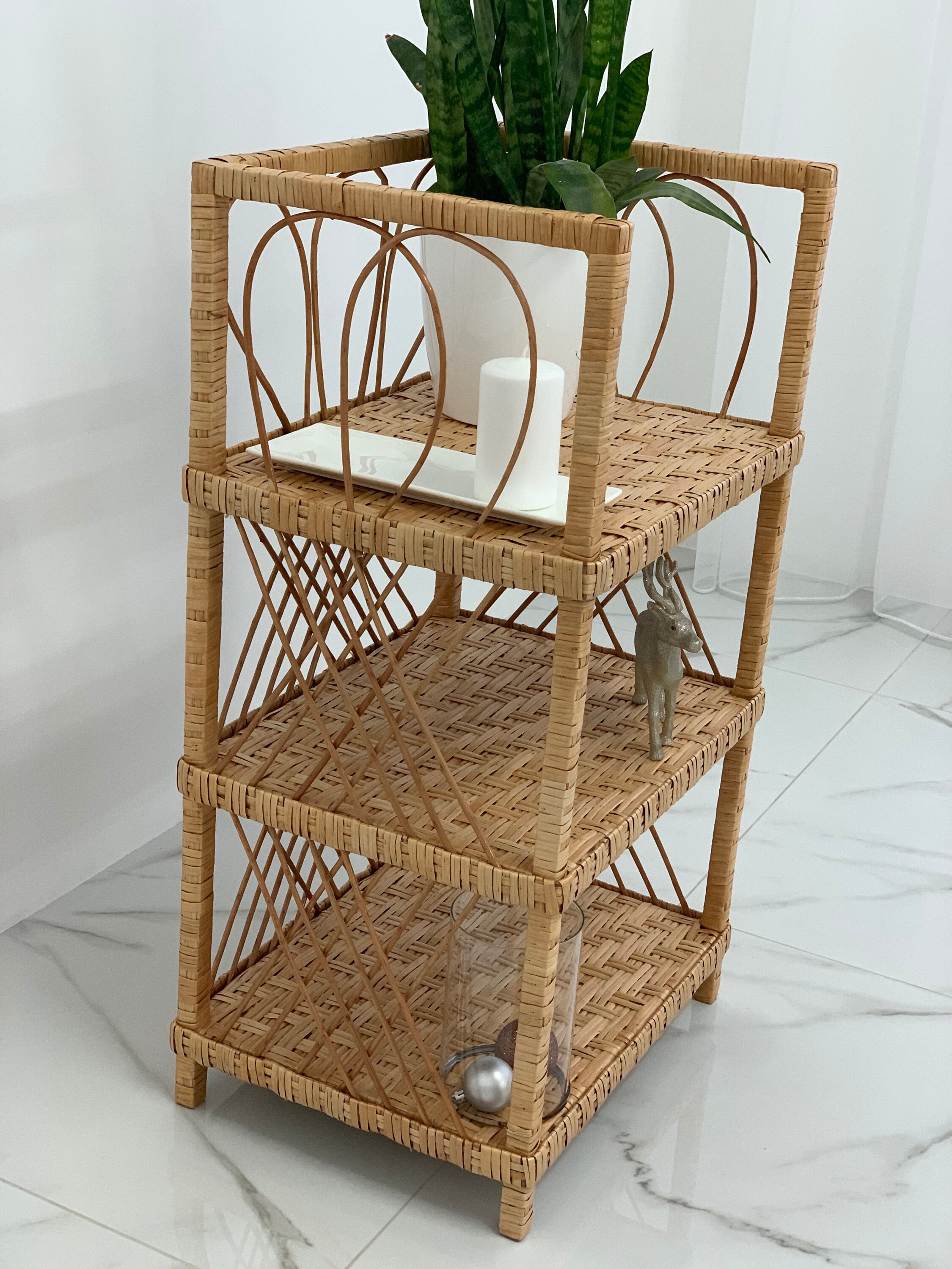 Wicker Shelf Storage shelf 3Shelf Unit Available chest of Etsy