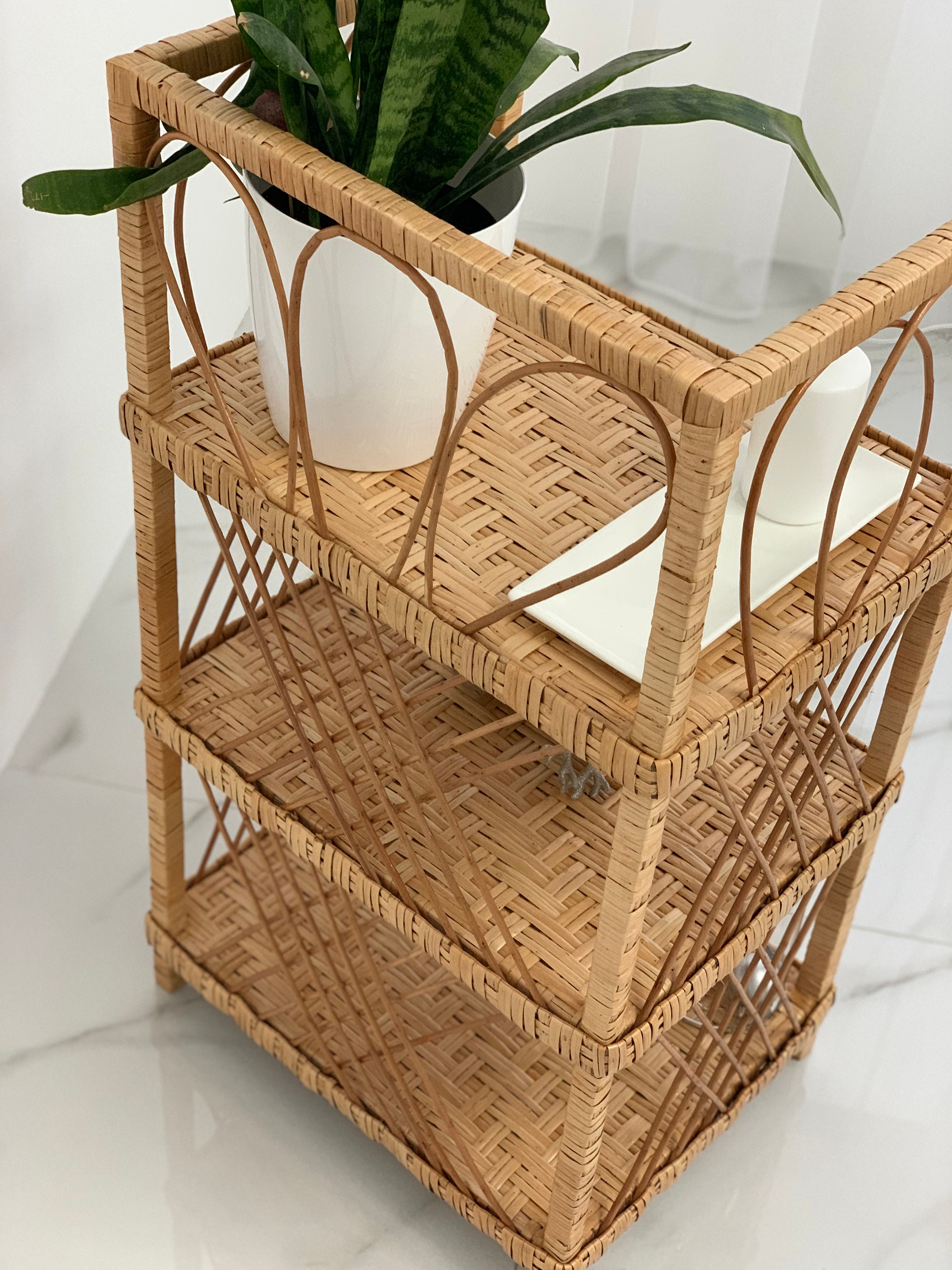 Wicker Shelf Storage shelf 3Shelf Unit Available chest of Etsy