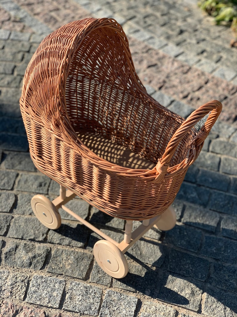 Wicker Baby Carriage