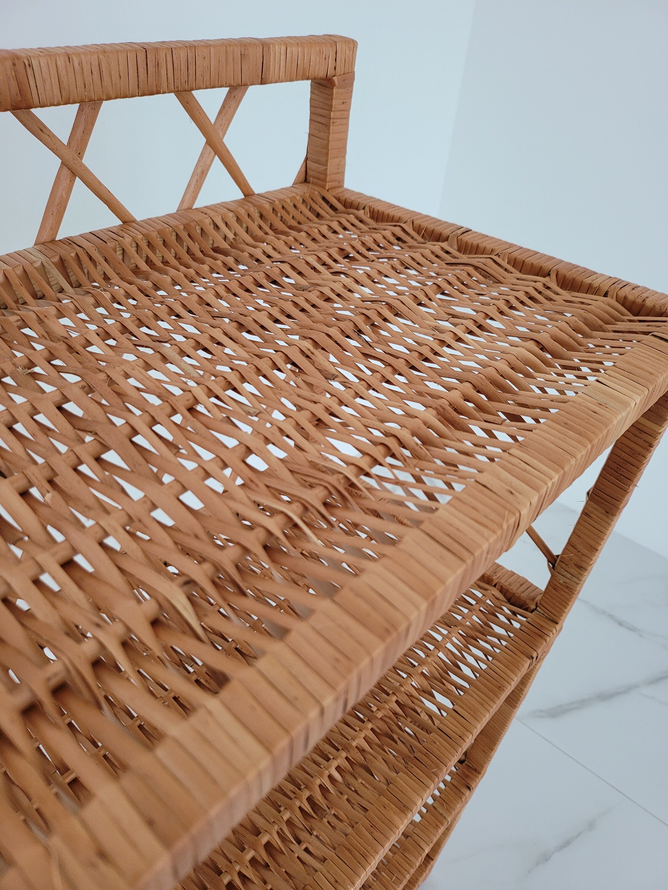 Handmade Wicker 4-tier Shelf, Natural Rattan Bookcase - Etsy