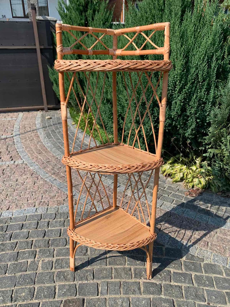 Wicker Shelf Storage Shelf Plant Shelf Rattan Shelf Plant Etsy UK