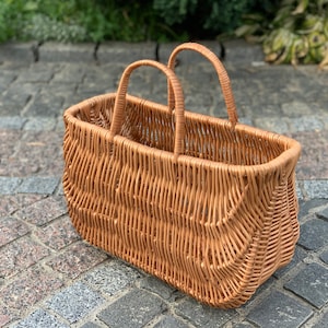 Wicker shopping bag, Handwoven Picnic Basket, Picnic Wicker Basket, Picnic Basket, Country Basket