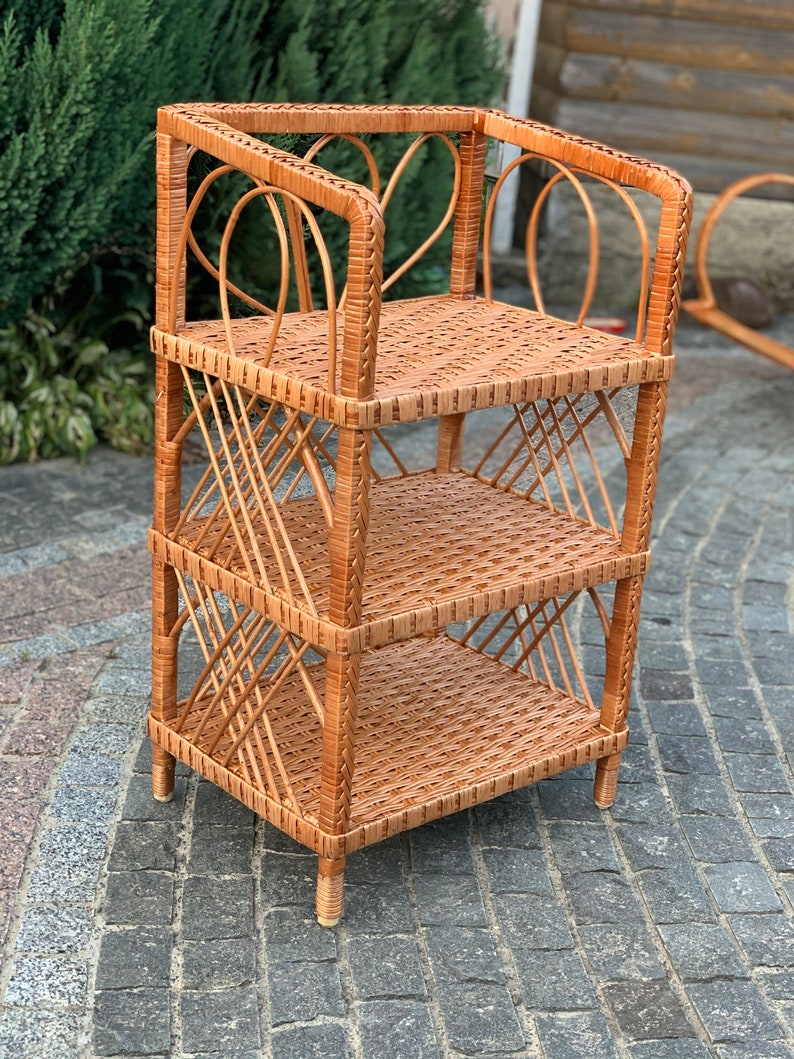 Wicker Shelf Storage Shelf 2/3/4/5shelf Unit Available Etsy