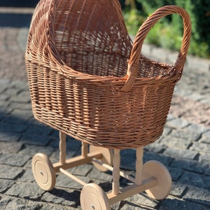 ウィッカーベビーカー、人形用ベビーカー、人形用乳母車、ウィッカー人形用ベビーカー、ウィッカー人形用乳母車、ウィッカー柳人形用ベビーカー