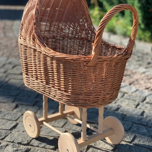 Wicker Baby Carriage