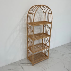 Wicker Shelf, 2/3/4/5 shelves, Storage shelf, Bookshelf, Plant shelf, Rattan shelf