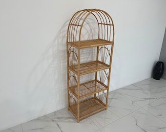 Wicker Shelf, 2/3/4/5 shelves, Storage shelf, Bookshelf, Plant shelf, Rattan shelf