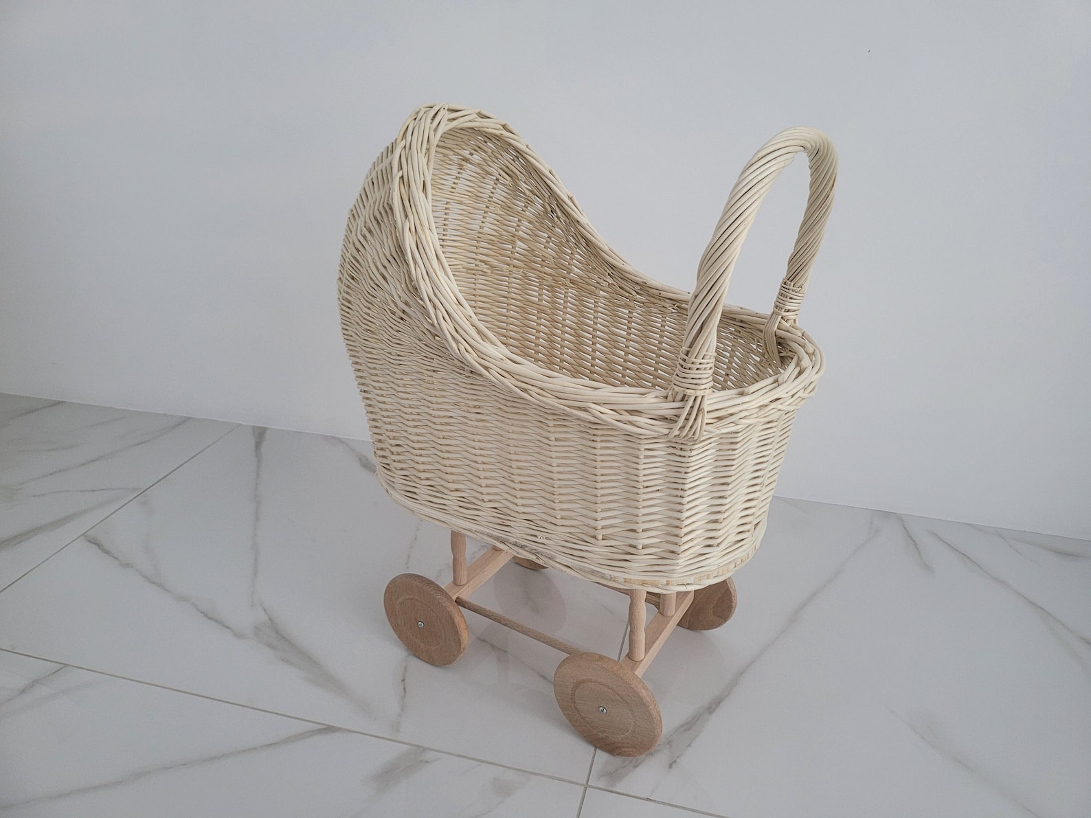 Wicker Baby Carriage Doll Stroller Doll Pram Wicker Doll Etsy