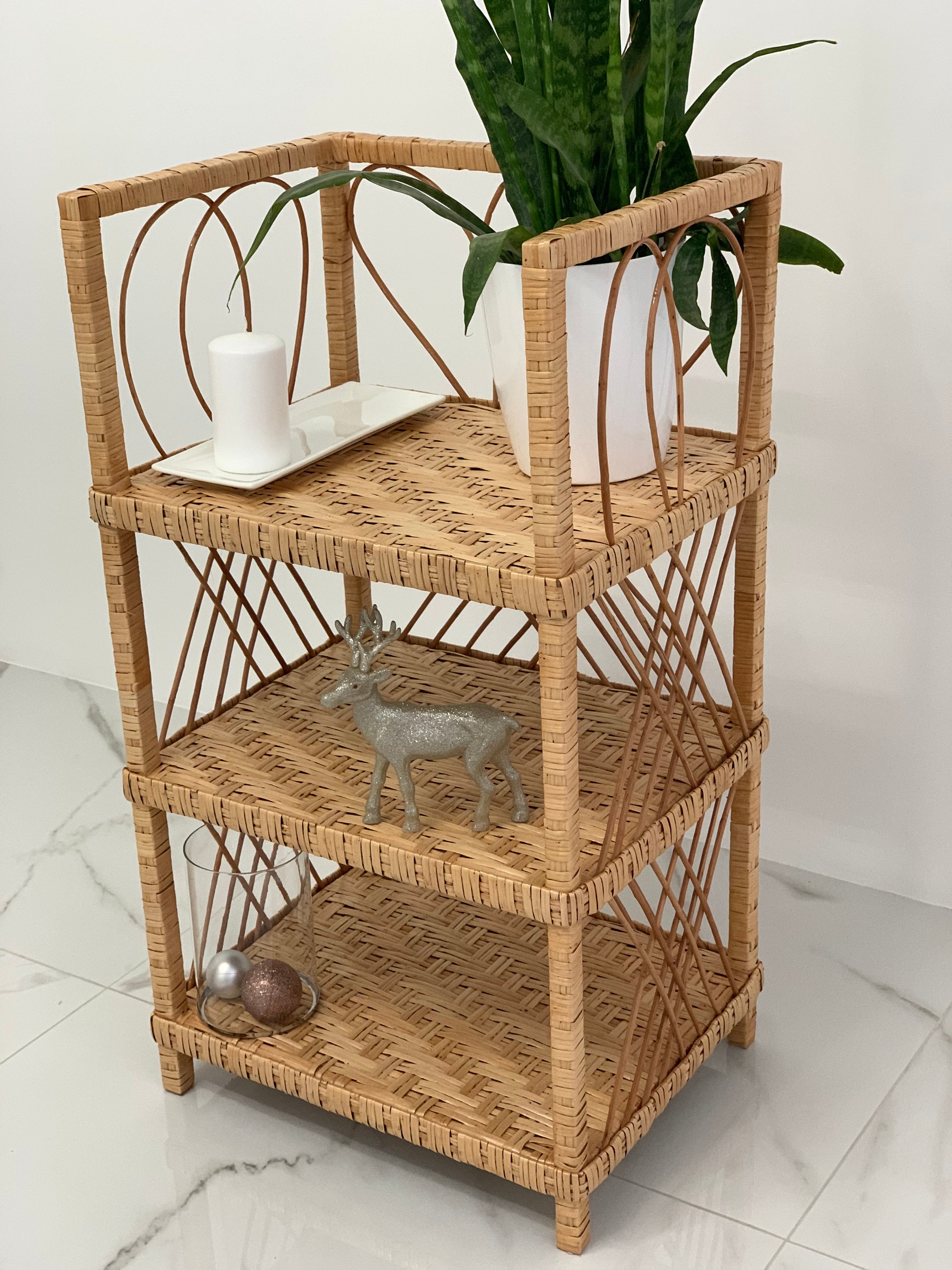 Wicker Shelf Storage shelf 3Shelf Unit Available chest of Etsy