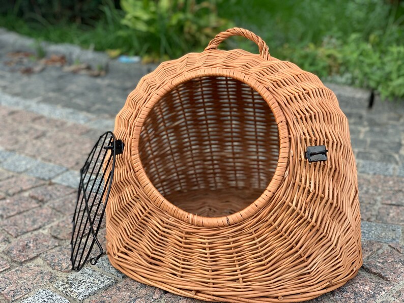 Wicker Pet Carrier Pet Basket House for Animals Etsy