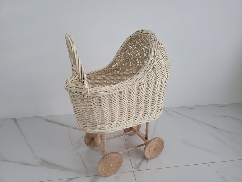 Wicker Baby Carriage Doll Stroller Doll Pram Wicker Doll Etsy
