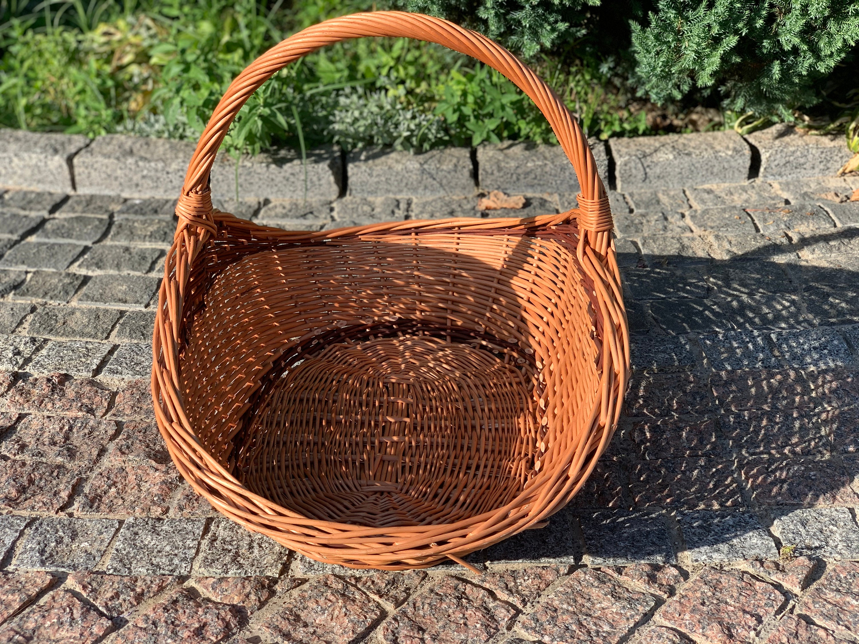 Grand panier en osier, grand panier de rassemblement, panier de bois de  chauffage, grand panier d'affichage, panier de saule -  France