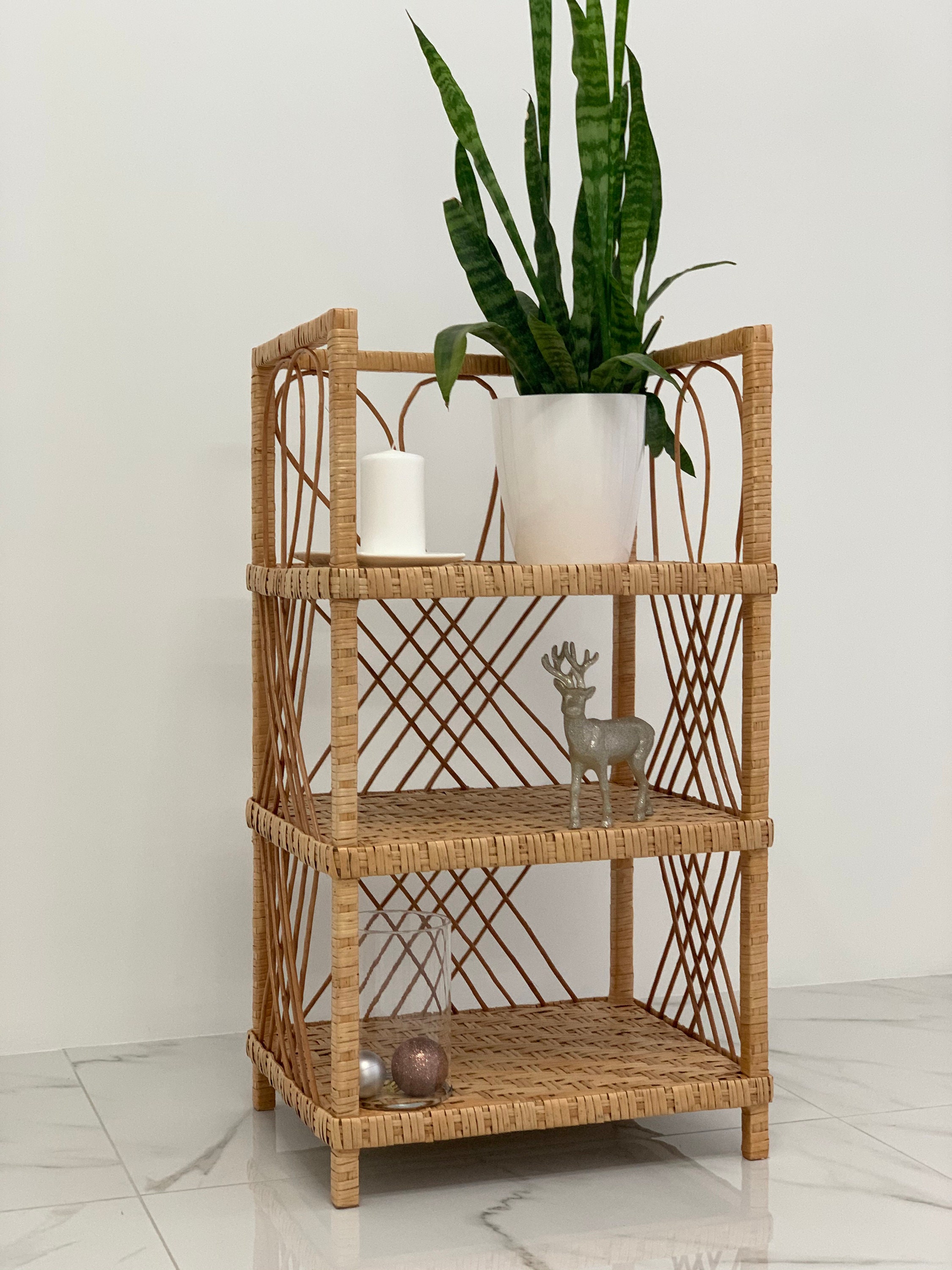 Wicker Shelf Storage shelf 3Shelf Unit Available chest of Etsy