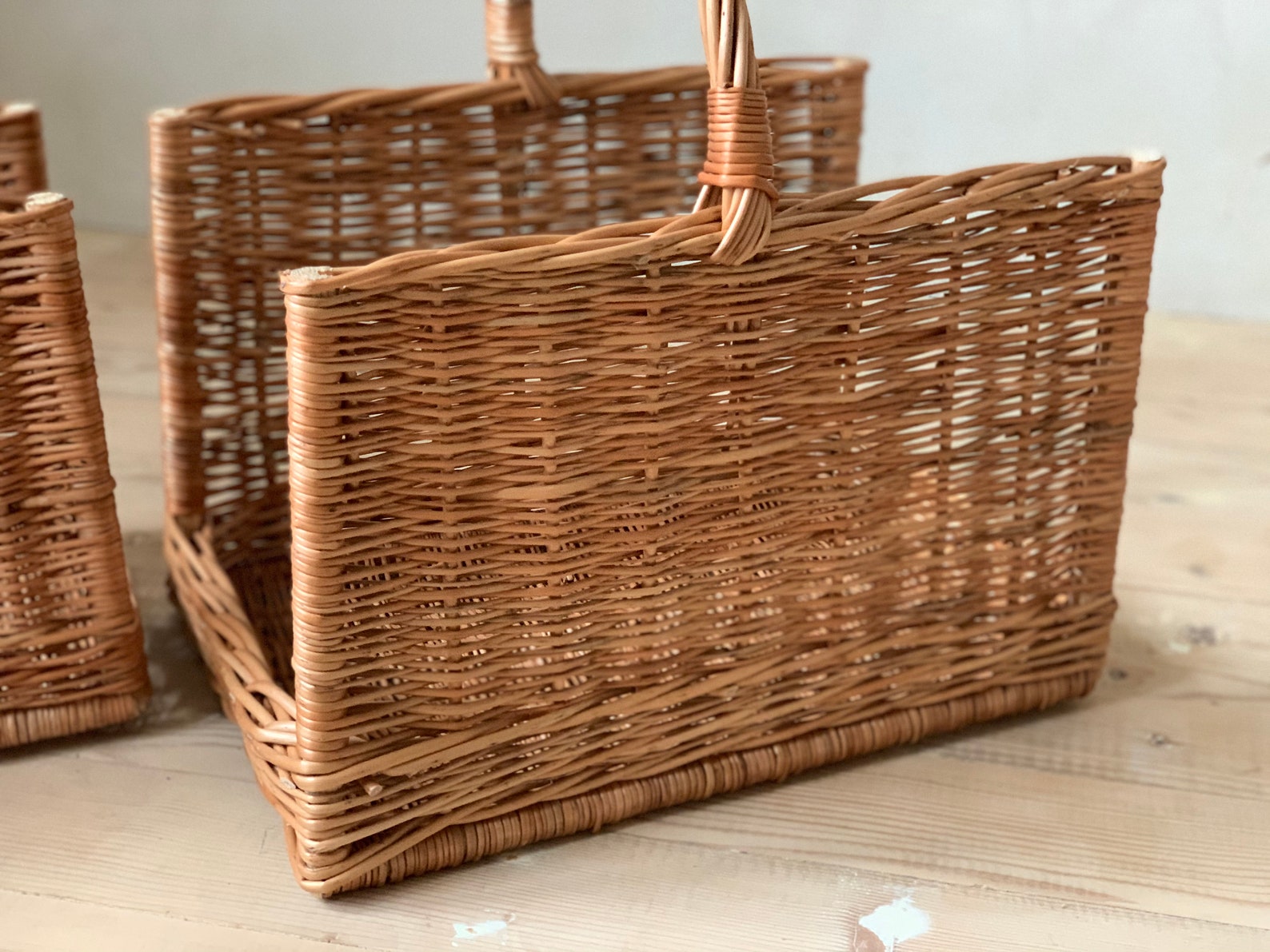 Firewood Basket Large Wicker Basket Firewood Basket Willow Etsy