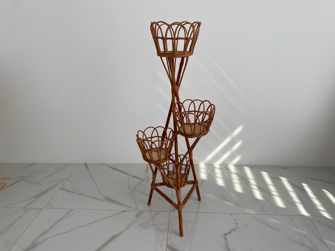 Wicker Flower Pot Holder Plant Stand Wicker Wicker Flower Etsy