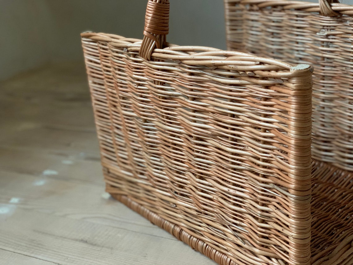 Firewood Basket Large Wicker Basket Firewood Basket Willow Etsy