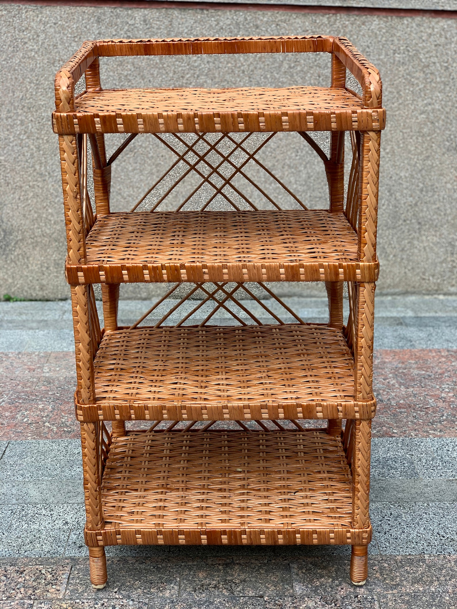 Wicker Shelf 2/3/4/5shelf Unit Available Storage Shelf Etsy