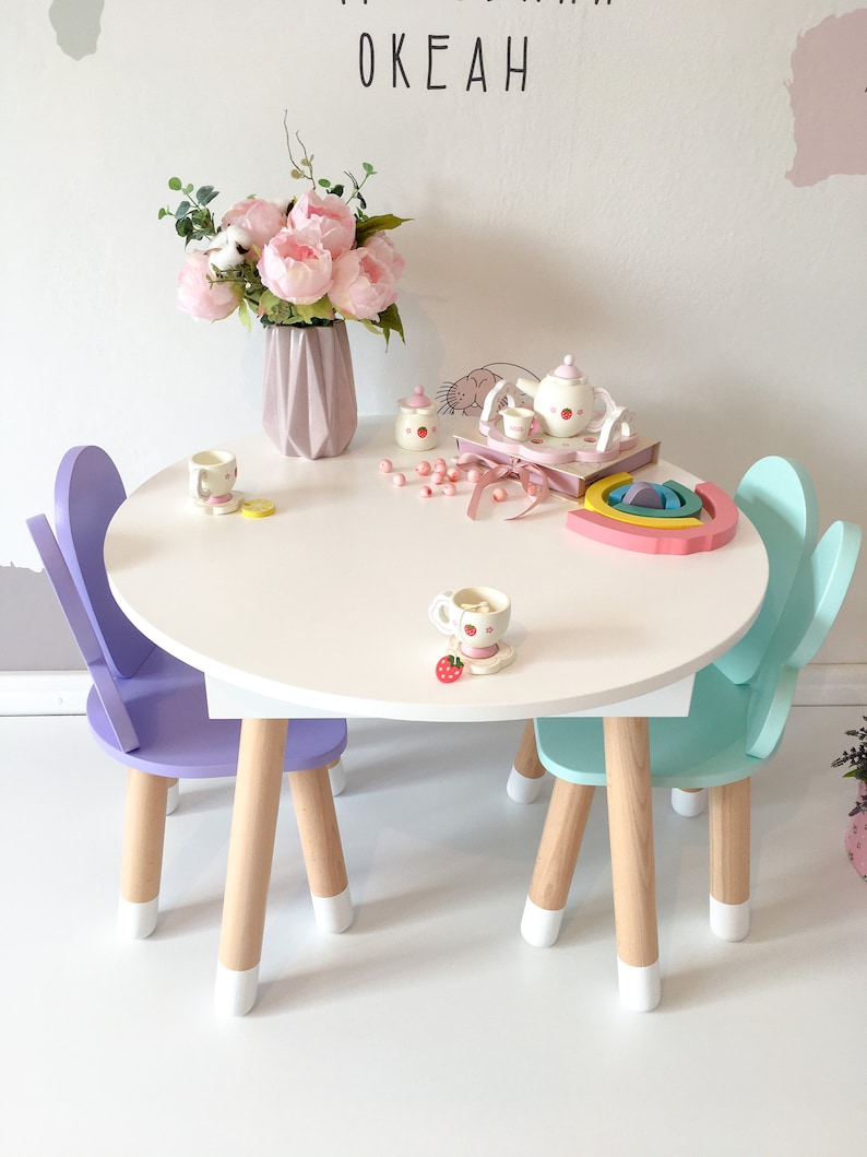 Kids Table and Chairs Child Table and Chairs Set Kids Game | Etsy
