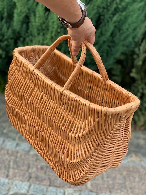 Large Wicker Basket, Large Gathering Basket, Firewood Basket, Big Display  Basket, Willow Basket 