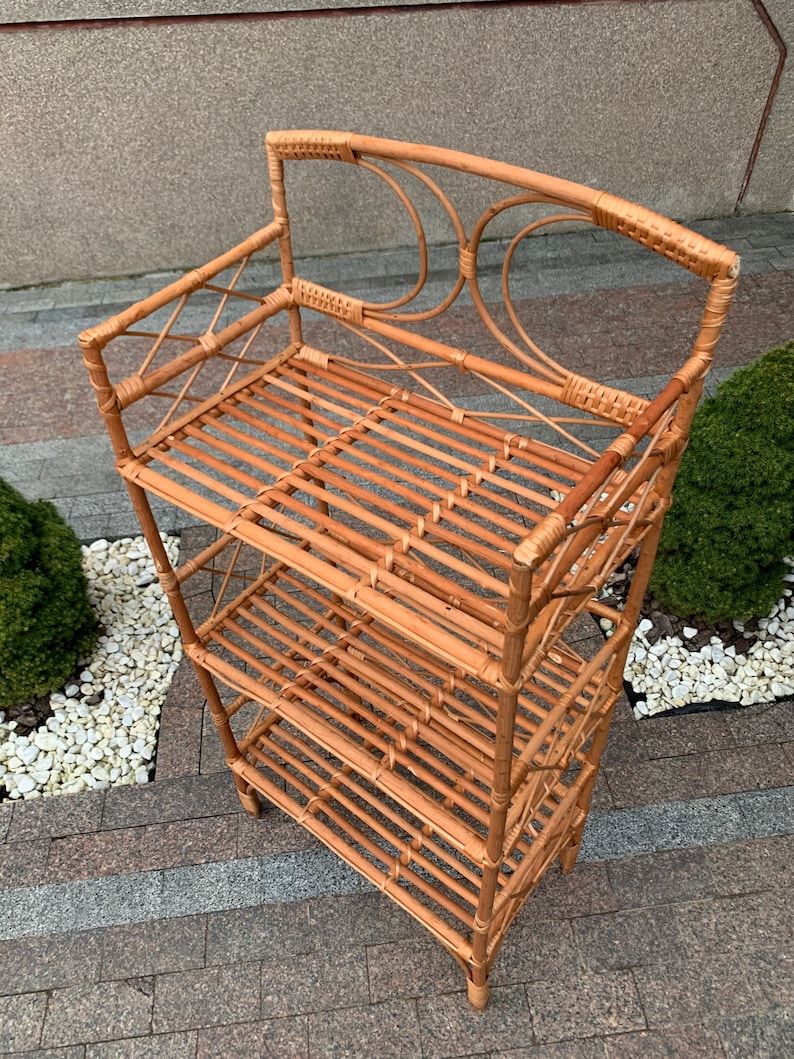 Wicker Shelf Storage Shelf Plant Shelf Rattan Shelf Plant Etsy