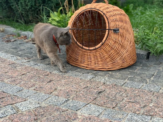 Wicker Pet Carrier Pet Basket House for Animals Etsy UK
