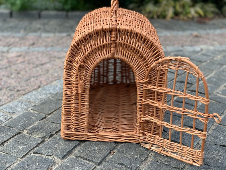Wicker Pet Carrier Pet Basket House for animals Etsy