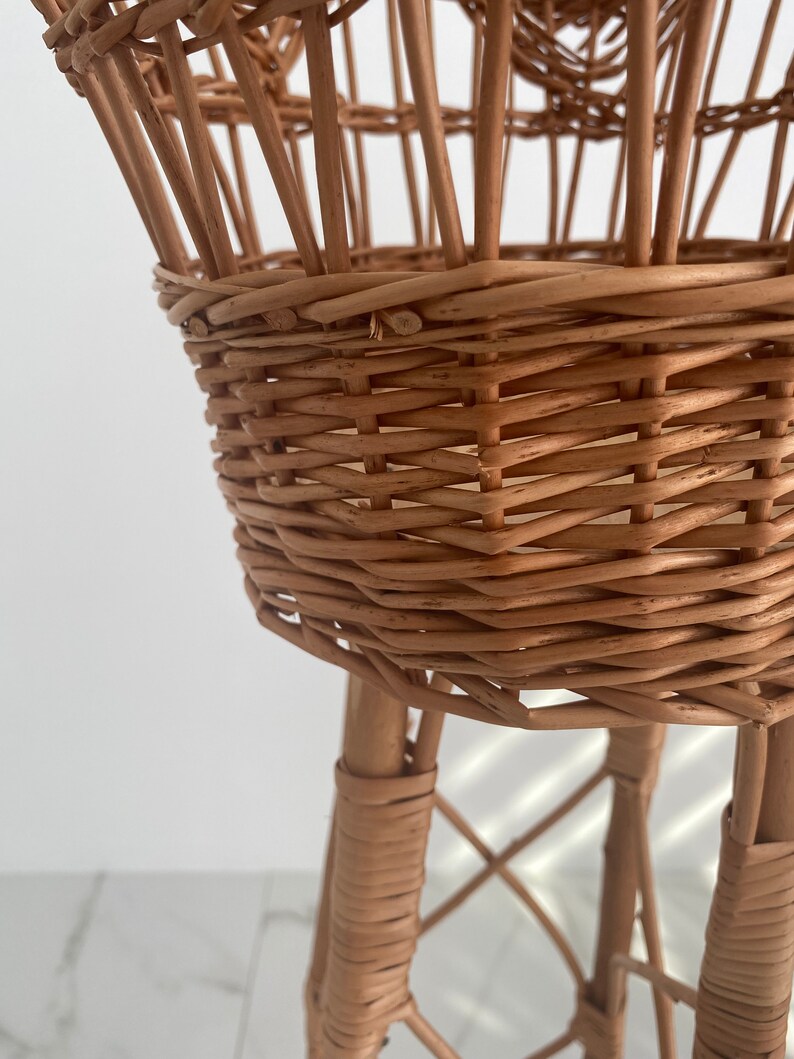 Wicker Flower Pot Holder Plant Stand Wicker Wicker Flower Etsy