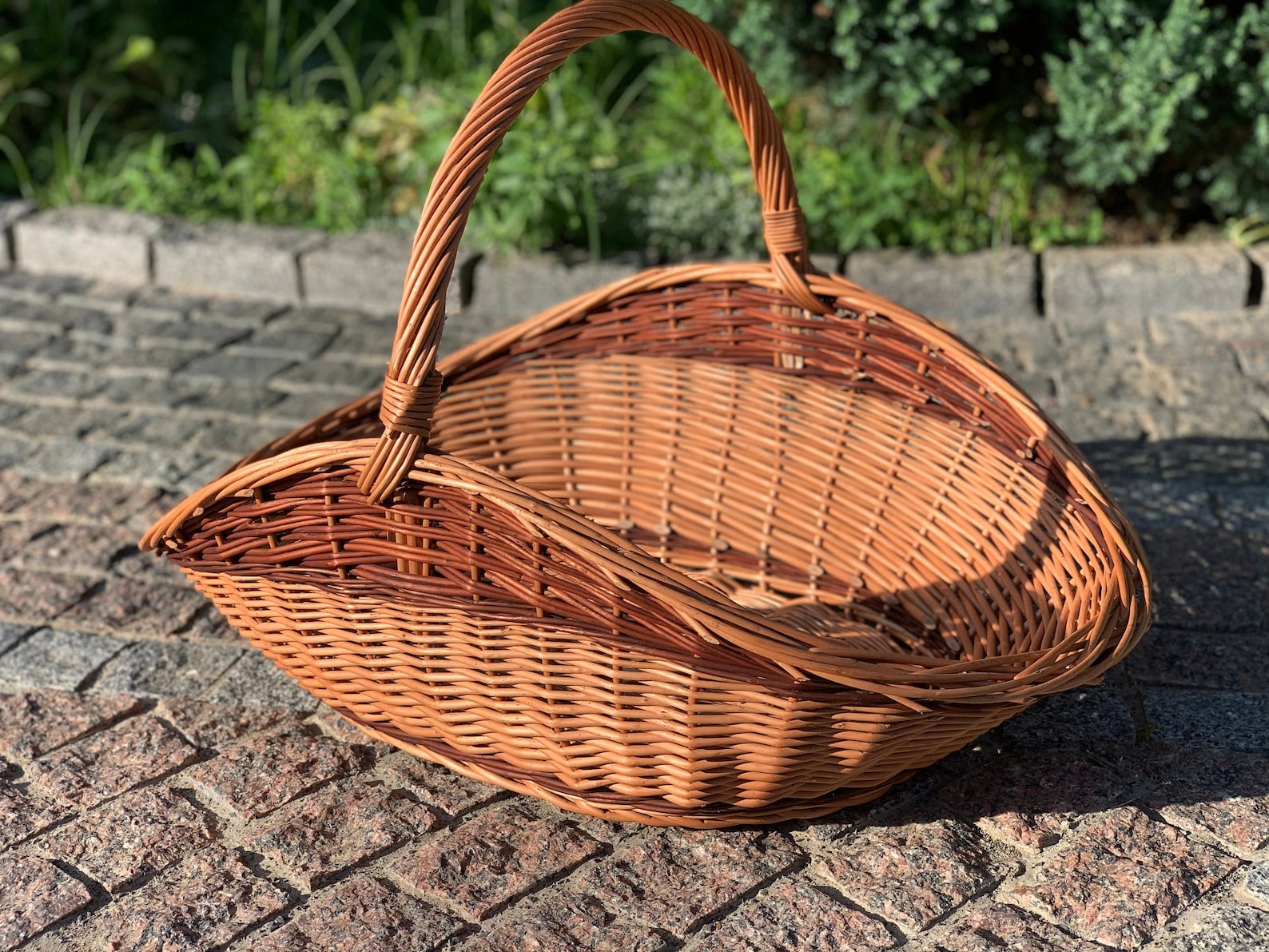 Large Wicker Basket Large Gathering Basket Firewood Basket Etsy