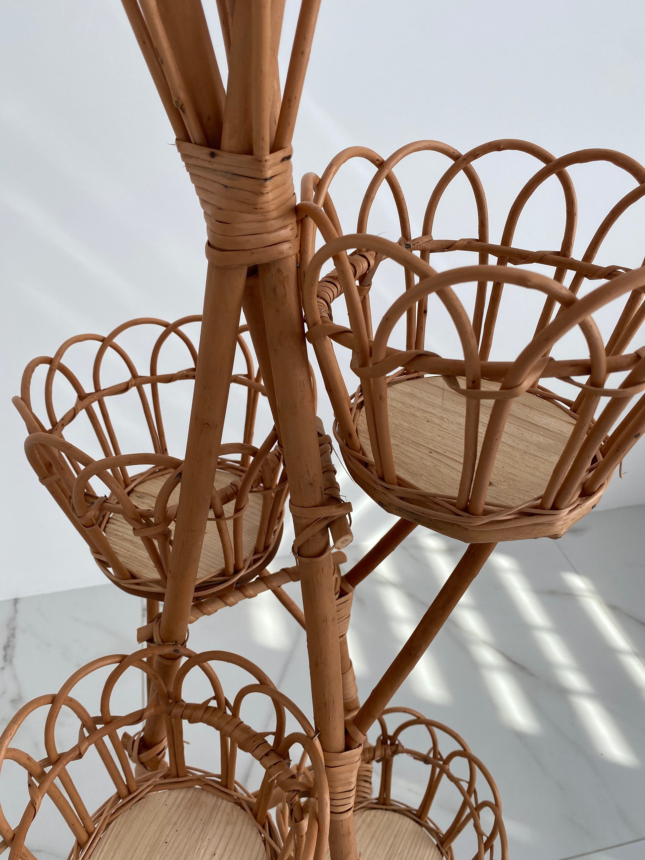 Wicker Flower Pot Holder Plant stand wicker Wicker Flower Etsy