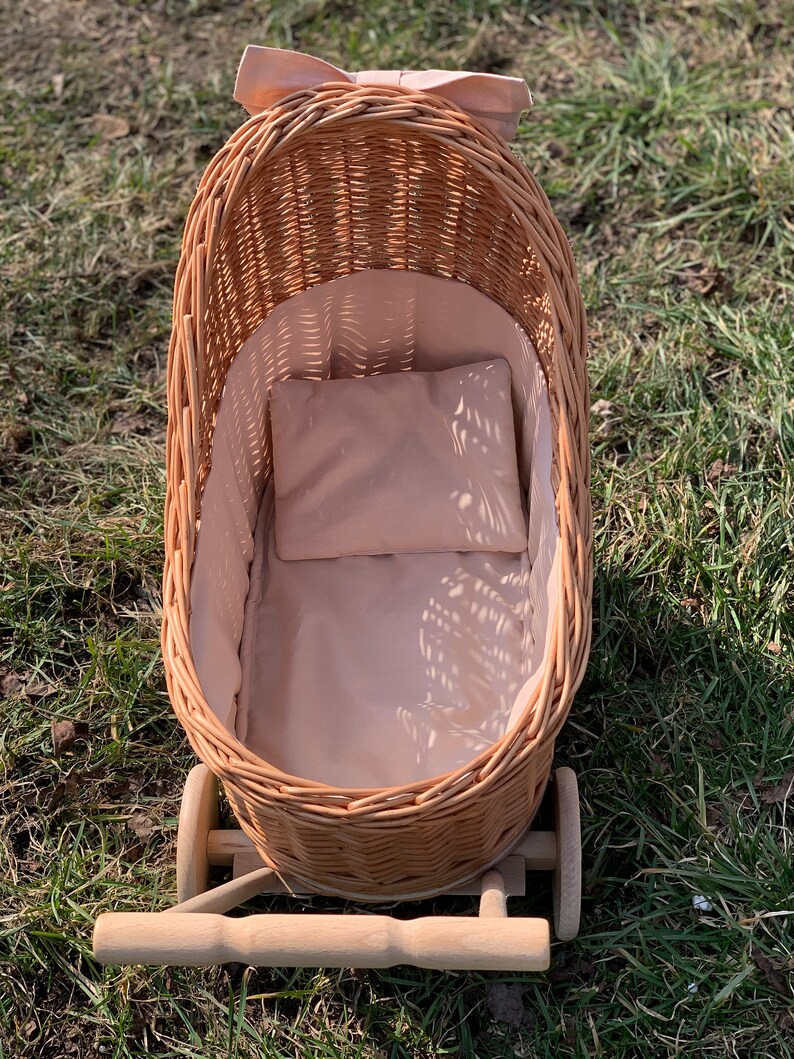 Wicker Baby Carriage Doll Stroller Doll Pram Wicker Doll Etsy