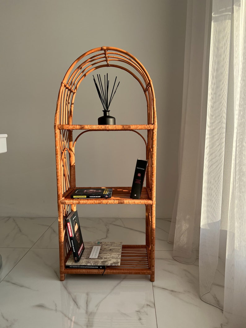 Arched Rattan Shelf Boho Boho Furniture Boho Etsy