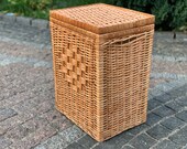 Wicker laundry basket, laundry hamper,