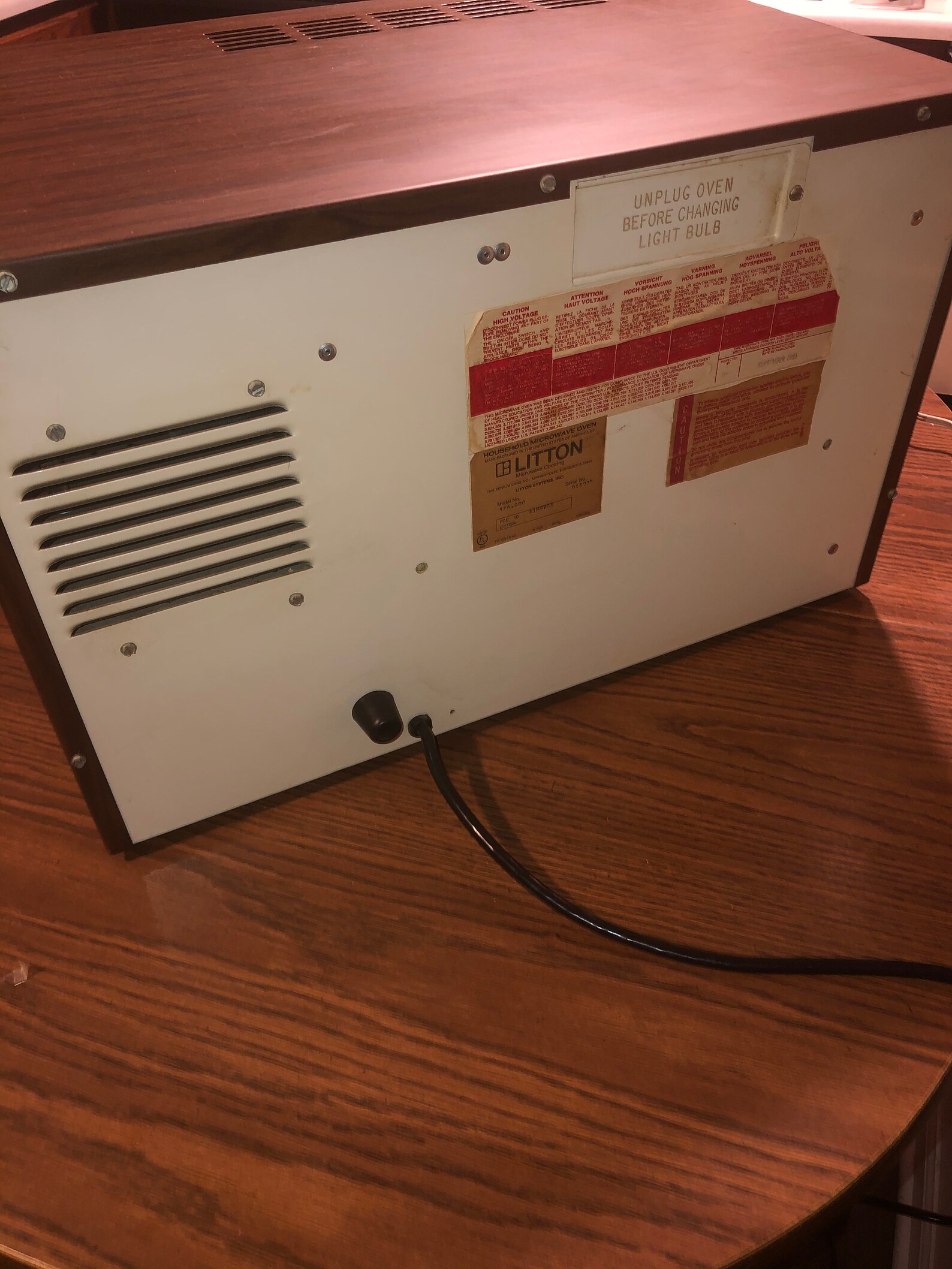 Vintage Amana Litton Microwave Convection Oven Etsy